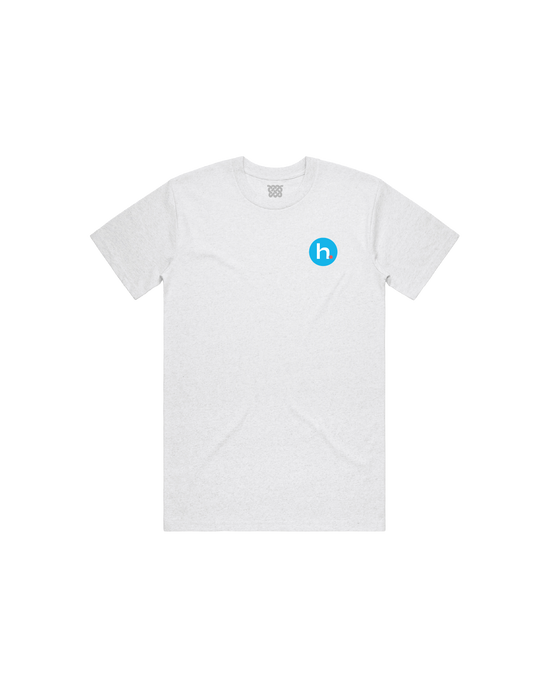 h. Dot City Standard Tee -  White & Turquoise