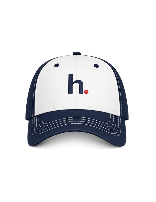 h. Classic Adjustable Cap – Navy / White
